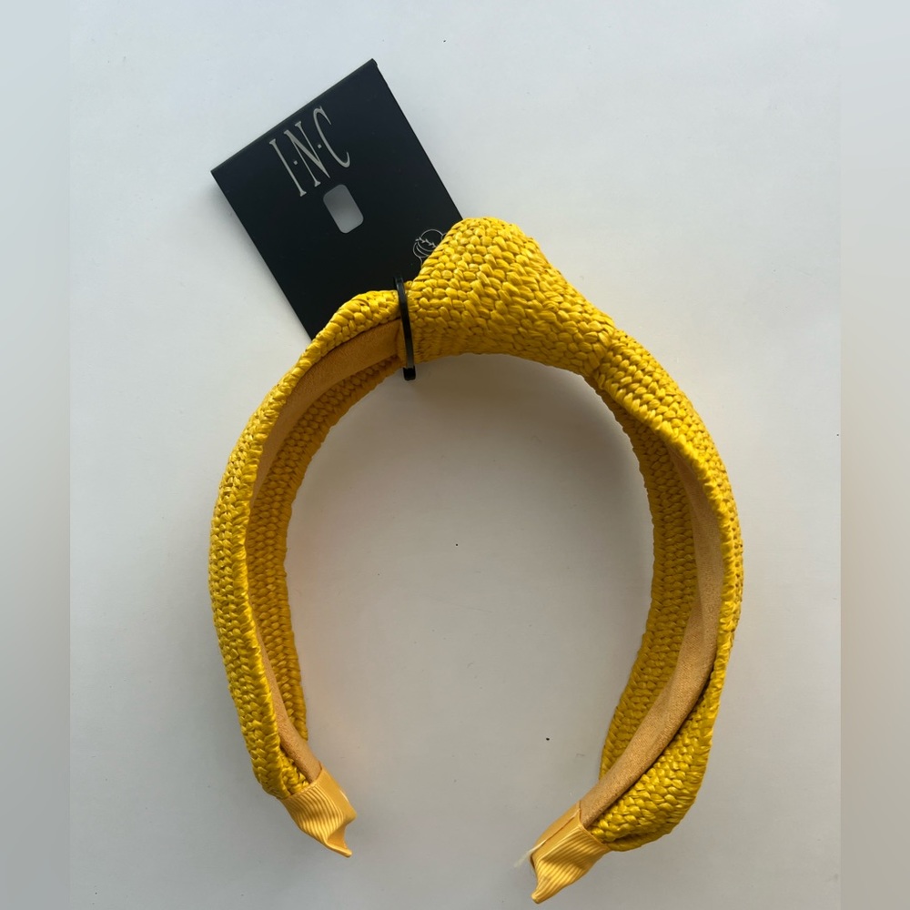 NWT Yellow Rattan Twisted Headband